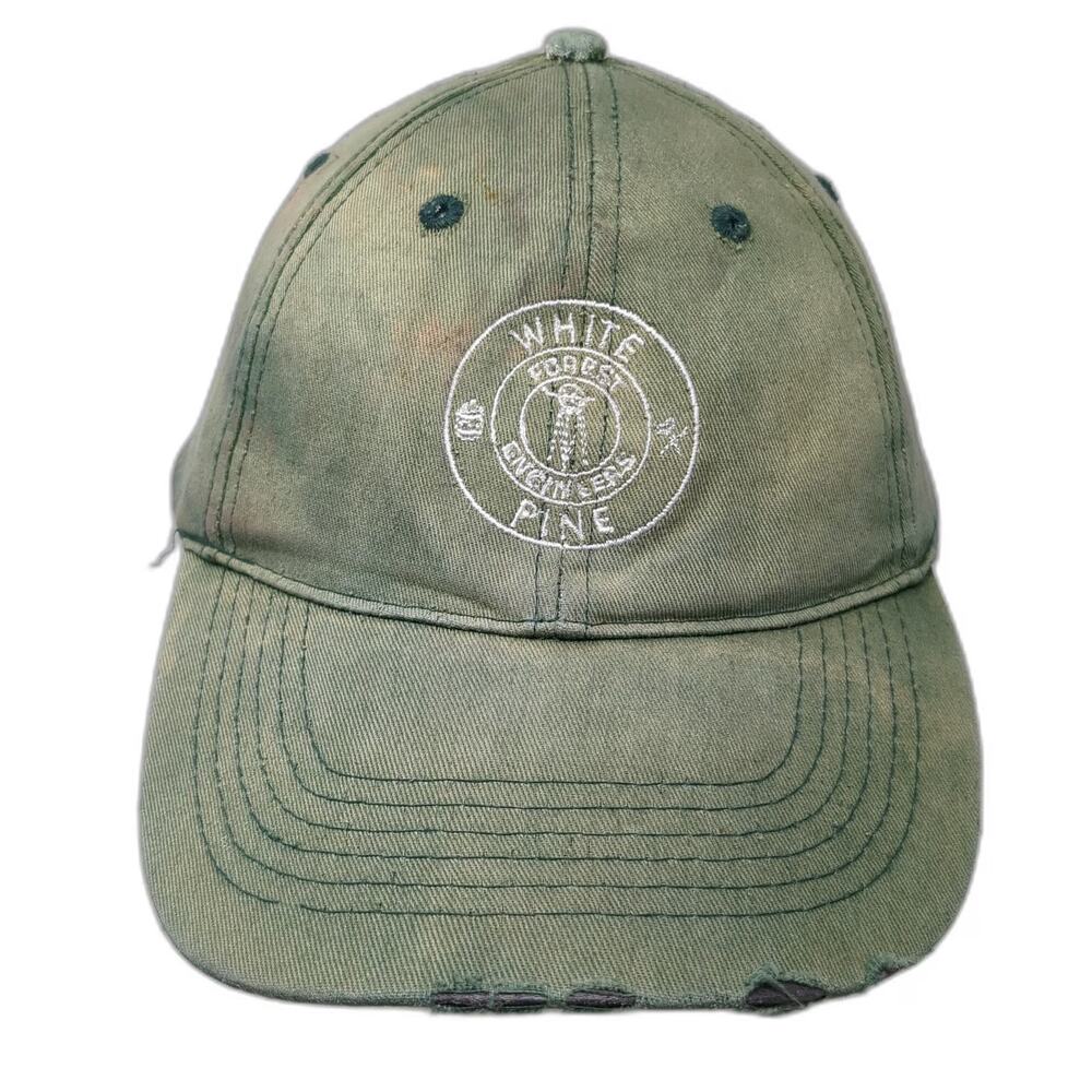 BIG Baseball Cap Green OSFM White Pine Forest Engineers Adjustable Cotton Hat